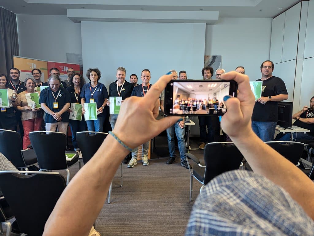 POV der Entstehung des Gruppenbildes der Sprecherinnen und Sprecher